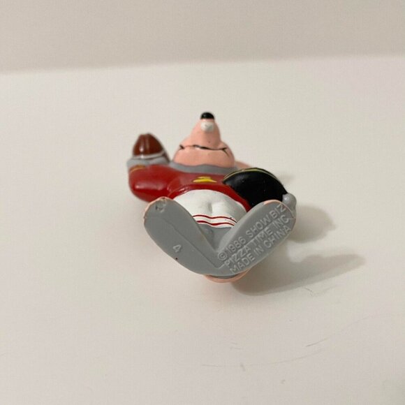 Vtg 1986 Chuck E Cheese PVC Mini Figure Football Player Pizza Time - Picture 7 of 16